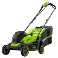 Газонокосилка аккумуляторная Greenworks GD24LM331, 24V, 33 см, бесщеточная, c 1хАКБ 4Ач (2520607UB)_0